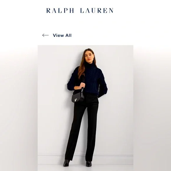 NWOT RLL black label dress pants highrise 4 black straight-leg - Picture 2 of 8